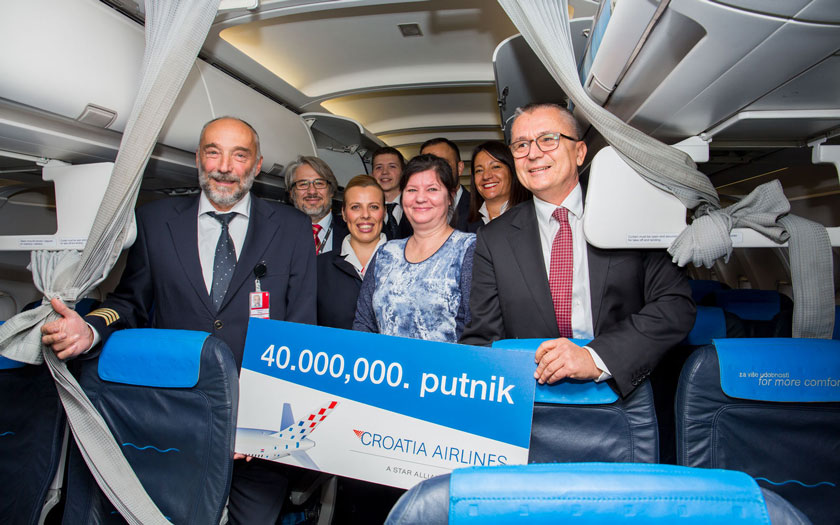 Croatia Airlines, jubilarna putnica