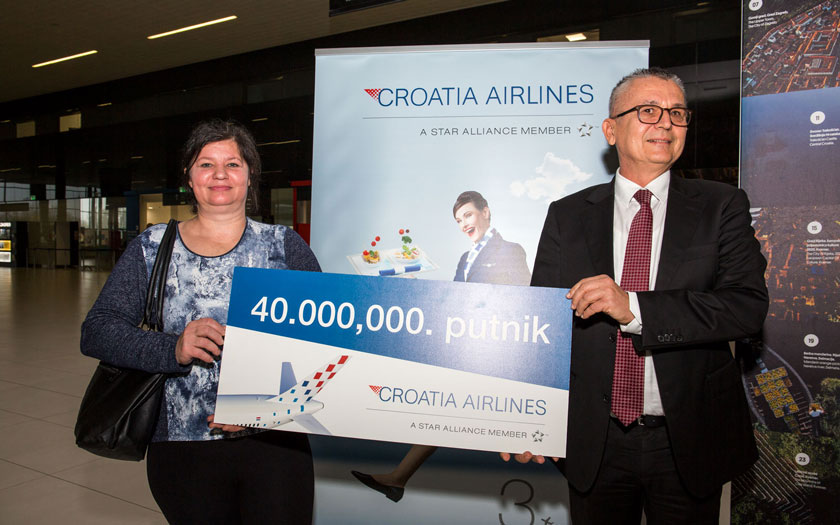 Croatia Airlines, jubilarna putnica