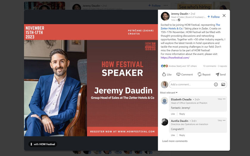 HOW Festival - LinkedIn - govornik