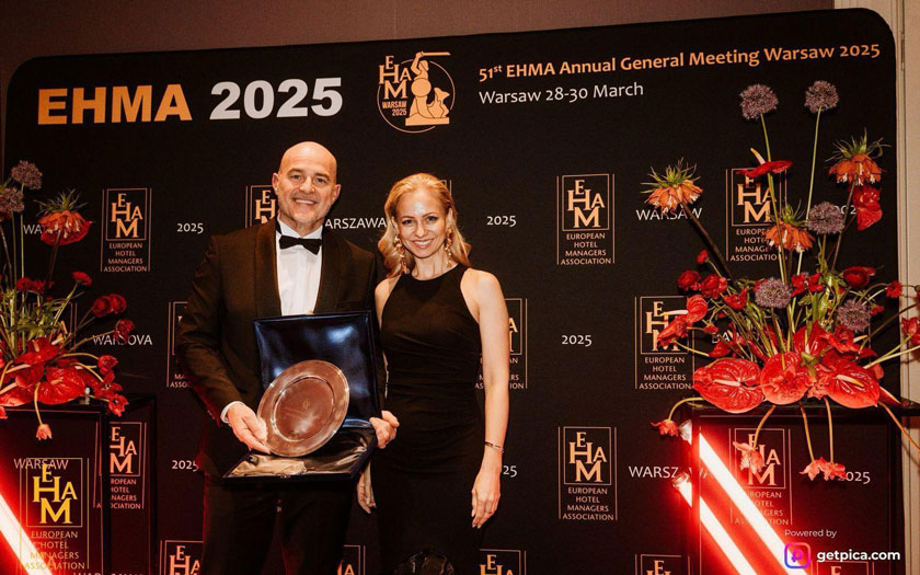 Ivica Max Krizmanić, generalni direktor Hotela Esplanade i Sanda Sokol, direktorica PR-a i marketinga - EHMA 2025