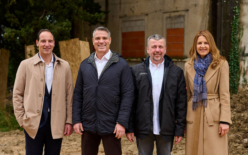 Član Uprave Grand Hotela Lav Duje Božiković, osnvač i direktor Odien grupe Michael Saran, partner Odien grupe &Ouml;mer M&uuml;ft&uuml;ler, članica Uprave Grand Hotela Lav Dijana Vujević; Foto - Mario Alajbeg