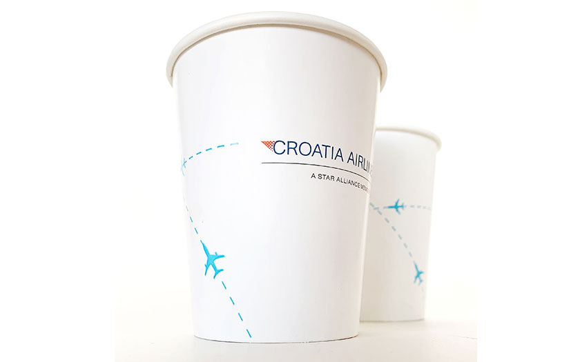 Croatia Airlines papirnate čaše