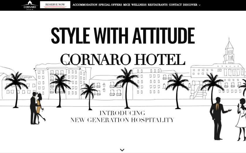 Cornaro hotel - web stranica