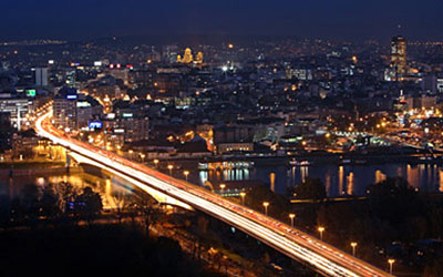 Beograd noću, izvor: www.tob.co.rs